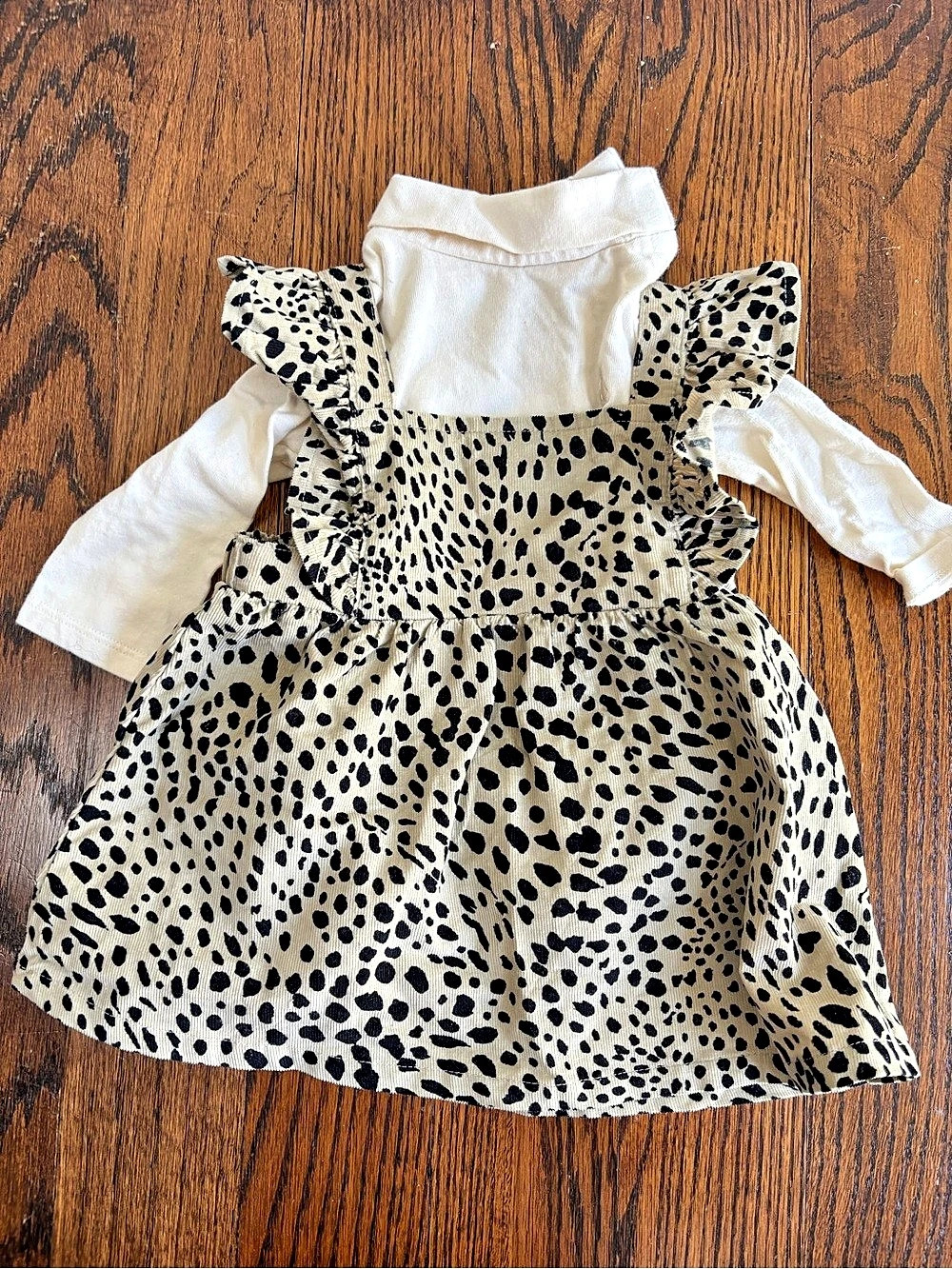 Baby Gap 3-6 months Animal Print Dress with rolled collar onsie - worn once
